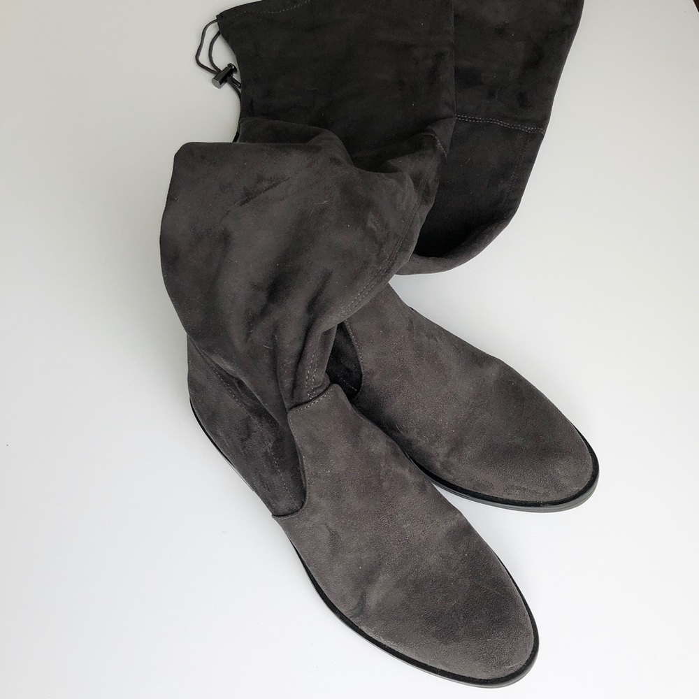 Sam Edelman over-the-knee boots in charcoal gray